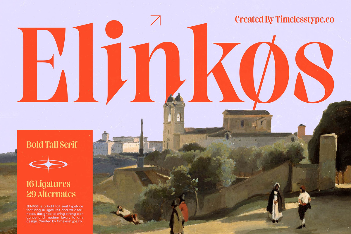 Elinkos Bold Tall Serif, a Serif Font by timelesstype.co (Photo 1 of 10)
