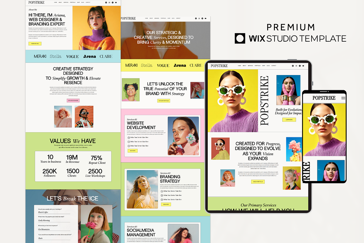 Colorful Wix Studio Website Template, a Wix Template by AdvertFox (Photo 6 of 10)