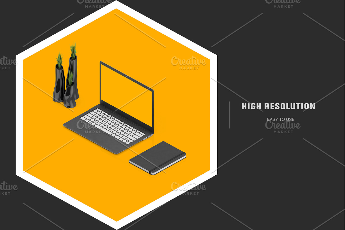 Isometric Interior Mock-up, an iPhone Mockup by IsometricWorld (Photo 3 of 5)
