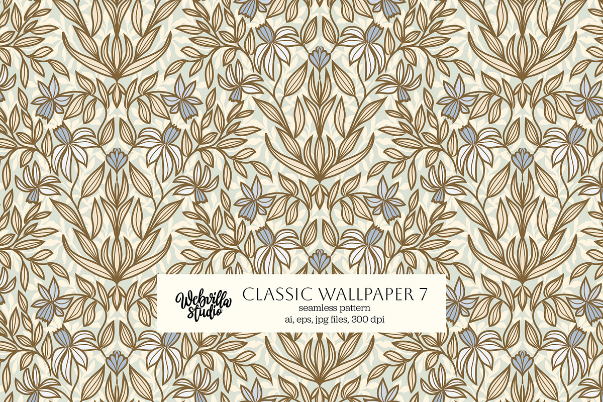 Classic Wallpaper nr 7, a Wallpaper Graphic by Bloomart Studio (Photo 1 of 6)