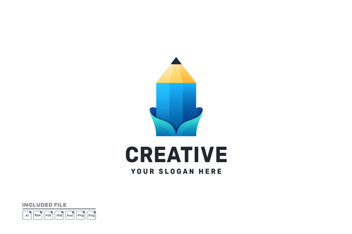 Pencil Gradient Colorful Vector Logo, a Branding & Logo Template by yuanesei