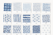 80 Indigo Blue Watercolor Patterns, a Pattern Graphic by Pink Coffie (Thumbnail 5 of 9)