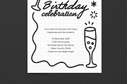Birthday Celebration Flyer Template, a Flyer Template by MightyDesign (Thumbnail 3 of 8)