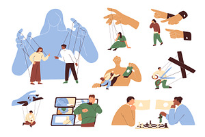 Manipulation and control concept, a Person Illustration by Good Studio