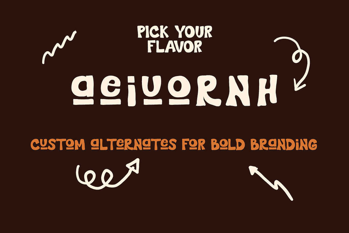 Chocodile - Fun Snack Typeface, a Sans Serif Font by Mockmenot (Photo 4 of 8)