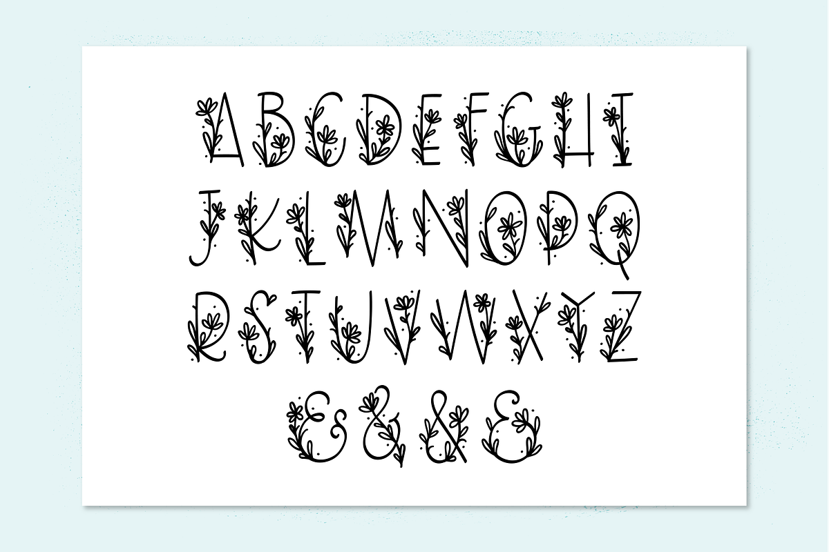 Daisy Monogram Font preview 2