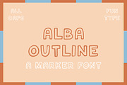 Alba Outline Marker Font, a Sans Serif Font by Margot + Co (Thumbnail 1 of 7)