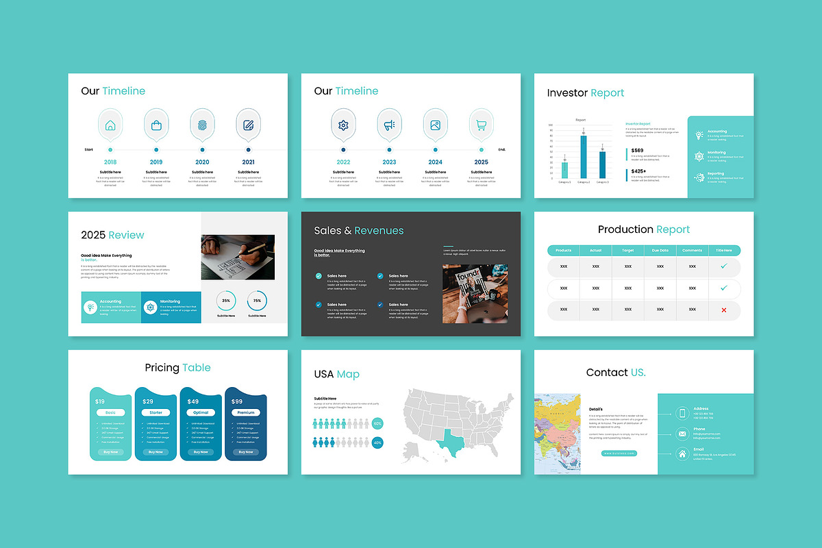 Annual Report Keynote Template preview 5