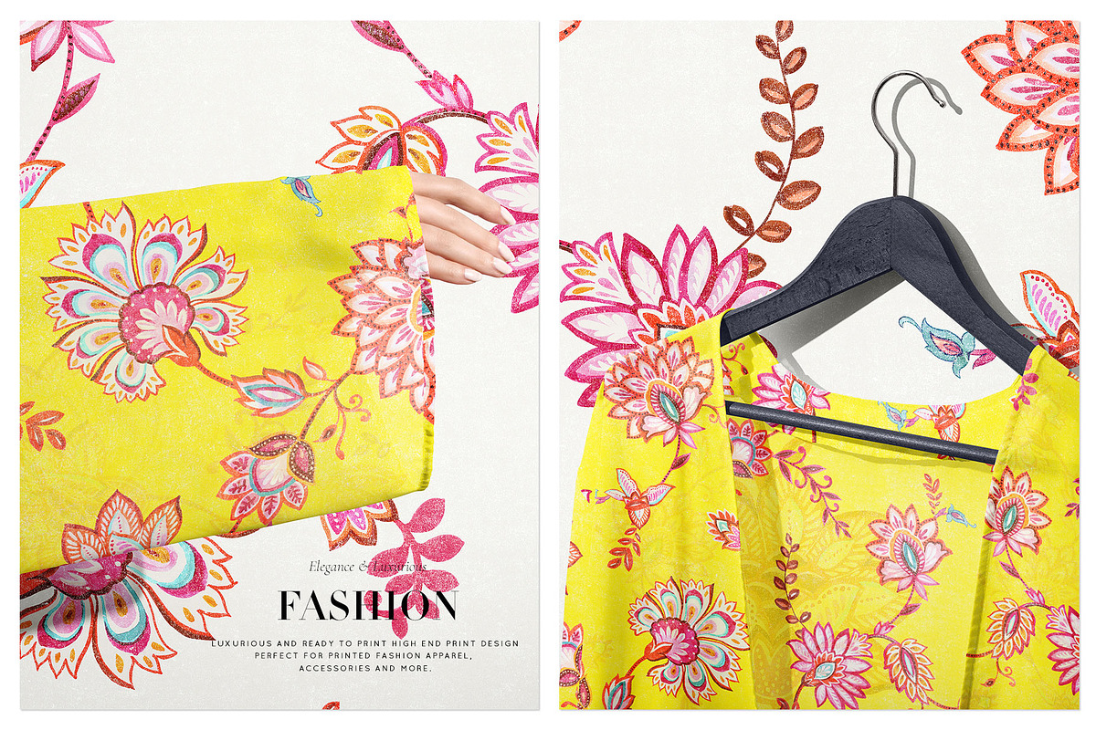 Bohemian Chintz, HandMade Watercolor, a Pattern Graphic by TSTUDIO (Photo 11 of 11)