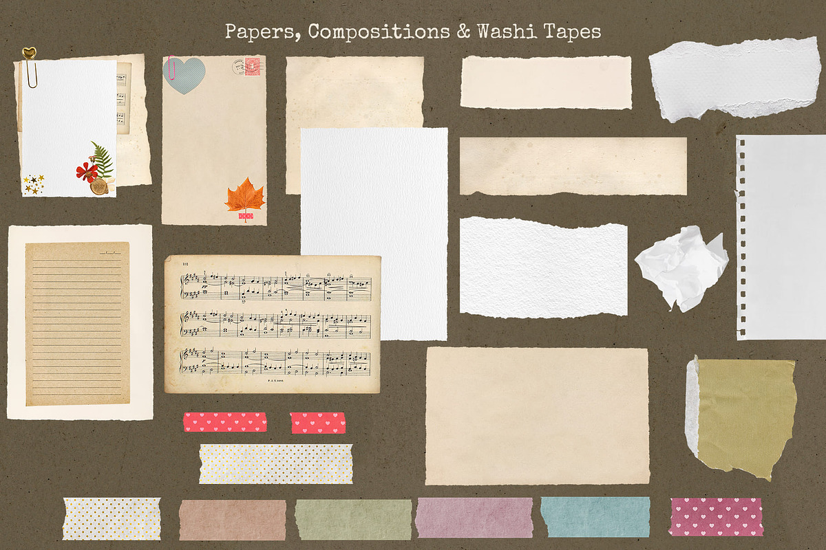 Vintage Scrapbook Collage Elements, an Object Graphic by jessicamdesign (Photo 2 of 9)