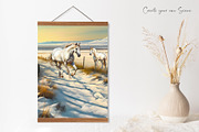 Watercolor Grey Horses & Landscapes, an Animal Illustration by Dazzling Art Boutique (Thumbnail 8 of 11)