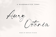 Aury Ostonia a handwritten font, a Script Font by Boinah Studio (Thumbnail 1 of 9)