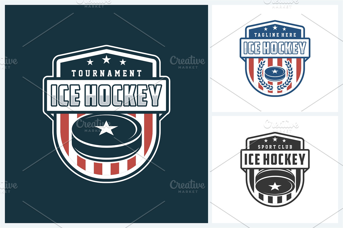 Ice Hockey Logo Design Template, a Branding & Logo Template by jundio studio