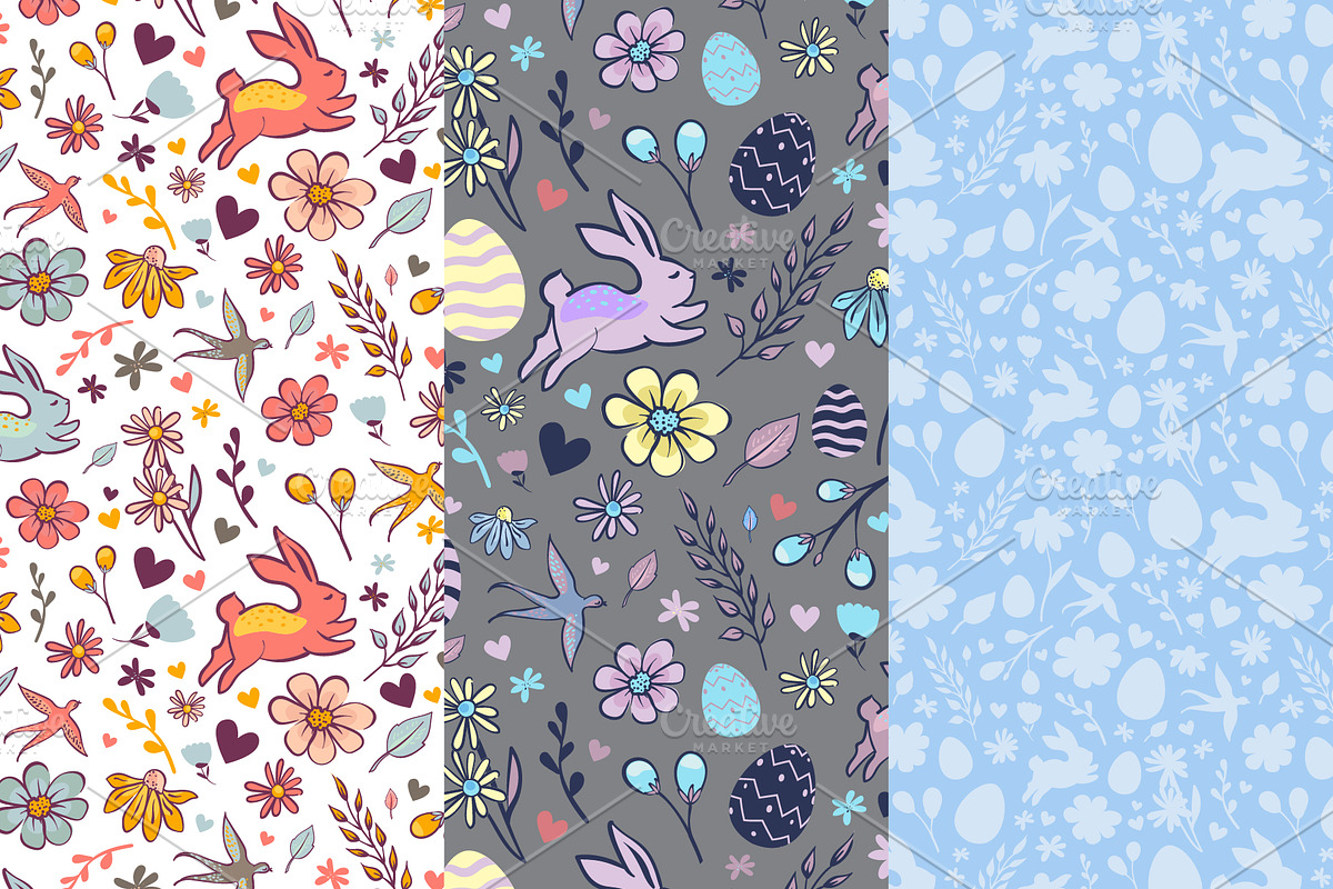 Happy Easter Pattern SET, a Pattern Graphic by VioSilent (Photo 4 of 4)