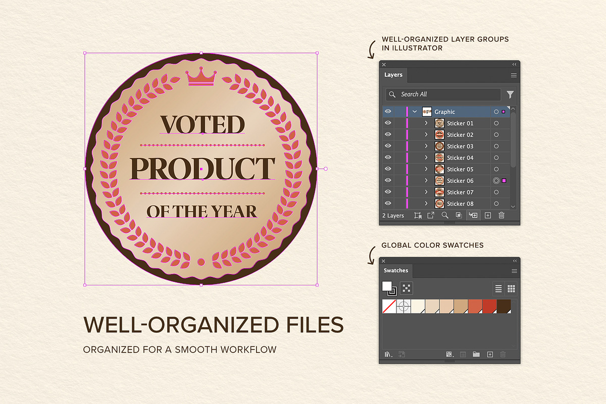 Vintage Marketing Badge Vector Set, an Object Graphic by DesignerCandies (Photo 5 of 6)
