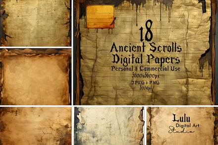 Ancient Scroll Digital Papers-18