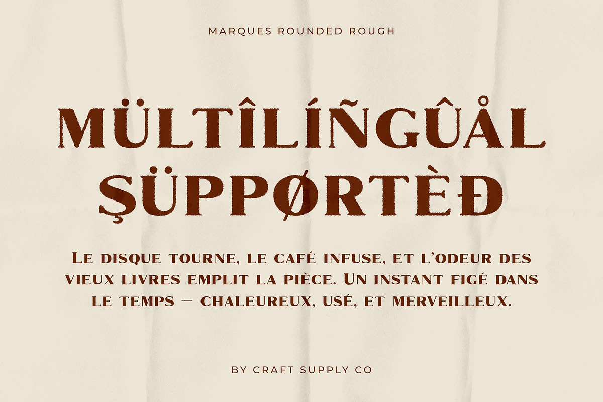 Marques Rounded Rough, a Serif Font by Craft Supply Co. (Photo 5 of 8)