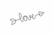 Valentines day. Сontinuous line., a Decorative Illustration by Anastasiia_Dzhioeva (Thumbnail 6 of 6)