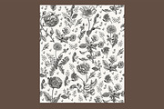 6 Seamless Flowers Roses Pattern, a Pattern Graphic by Vintage (Thumbnail 5 of 7)
