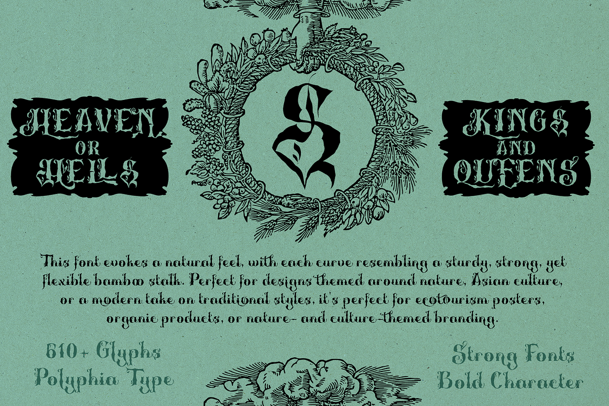 Polyphia - Decorative Font, a Blackletter Font by TypeClassHeroes (Photo 6 of 10)