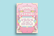 Summer Music Festival Flyer Template, a Flyer Template by megarez (Thumbnail 1 of 3)