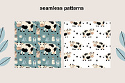 Dairy products and a cow, a Pattern Graphic by Oxi An illustrator (Thumbnail 2 of 7)
