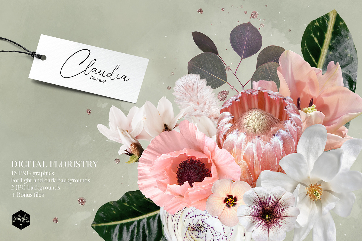 Isolated real flowers clipart set, an Object Graphic by The Graphic Parade (Photo 1 of 14)