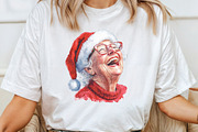 Funny Old Lady Christmas Sublimation, an Illustration by CraftArtStudio (Thumbnail 4 of 6)
