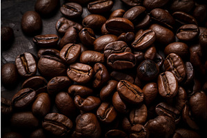 Coffee Beans Background Closeup