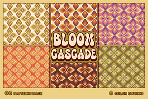 6 Bloom Cascade Seamless Patterns