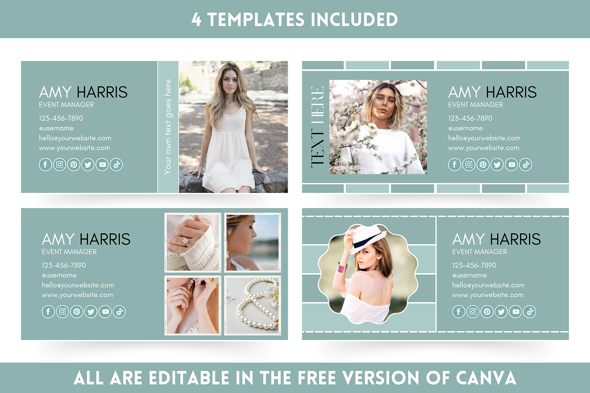 Canva Email Signature Bundle, an Email Template by SunshineStudioBoutique (Photo 5 of 9)
