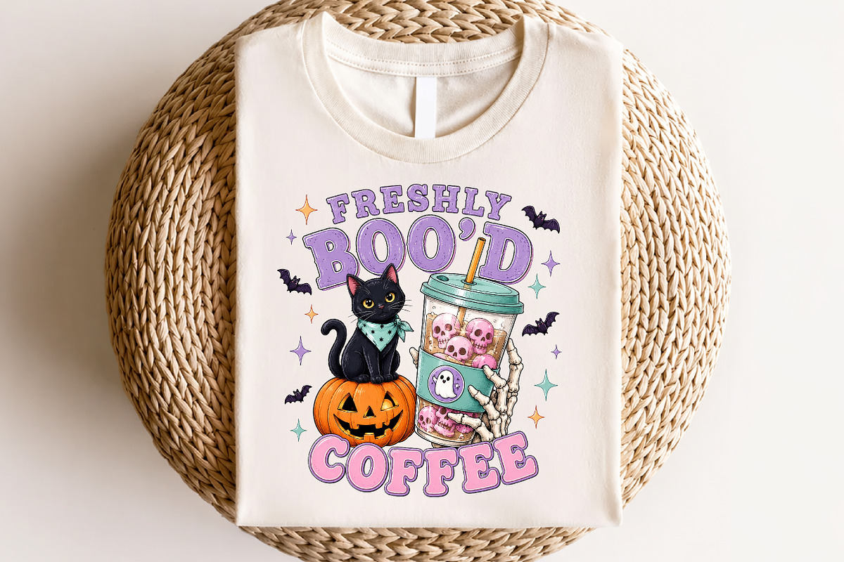 Vintage Halloween Coffee Sublimation, a Seasonal Illustration by CraftArtStudio (Photo 4 of 4)