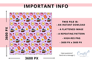 Kawaii Breakfast Seamless Pattern, a Pattern Graphic by Coastal 5 Designs (Thumbnail 3 of 3)