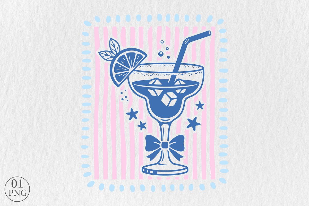 Summer Cocktail PNG Design, an Illustration by Libby Wishes (Photo 1 of 5)