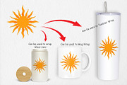 Spiral Sun Clipart, a Graphic by Artnoy (Thumbnail 4 of 5)