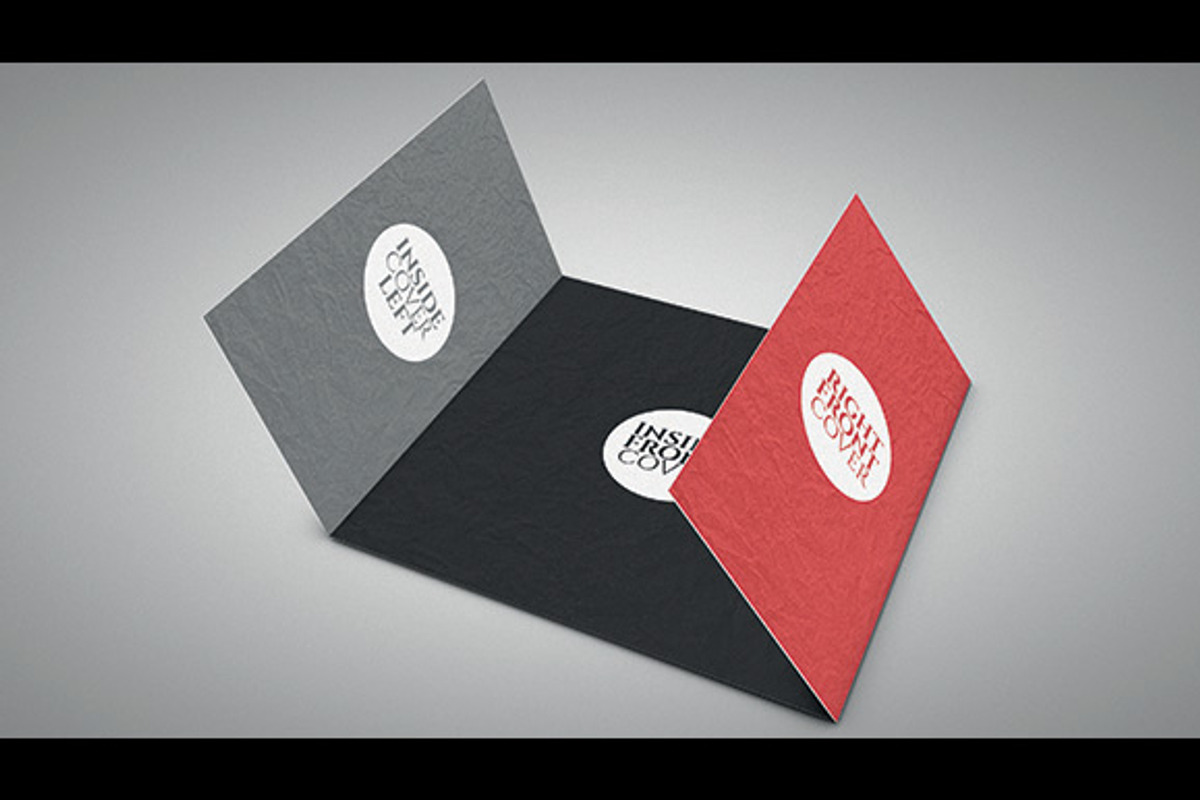 Square Gate Fold Mock-Up, a Print Template by mockupbank (Photo 2 of 4)