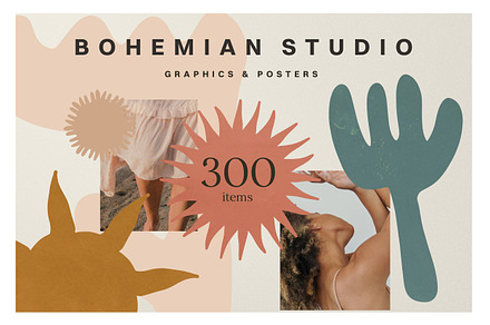 Eclectic Retro Boho Graphic Set, a Decorative Illustration by Laras Wonderland