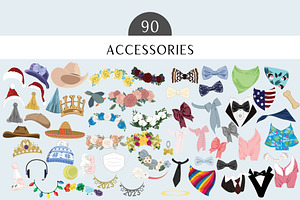 Dog Accessories Clip Art Bundle
