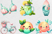 Watercolor Blush & Mint Summer, an Illustration by Black Bird Studio (Thumbnail 2 of 6)
