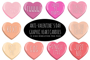 Anti-Valentine's Day Heart Candies