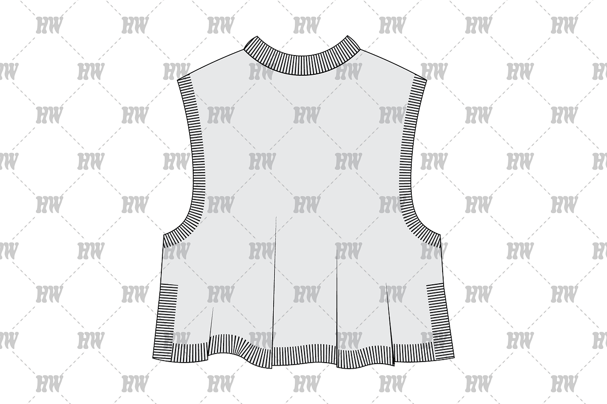 Turtleneck Sweater Tank Fashion Flat, a Shirt Mockup by haydenwentworth (Photo 3 of 3)