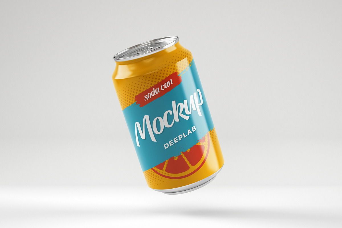 Soda Can Mockup Set, a Packaging Mockup by Deeplab (Photo 9 of 17)