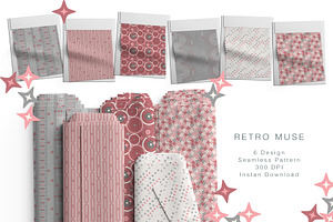 Retro Muse – Geometric Seamless Set