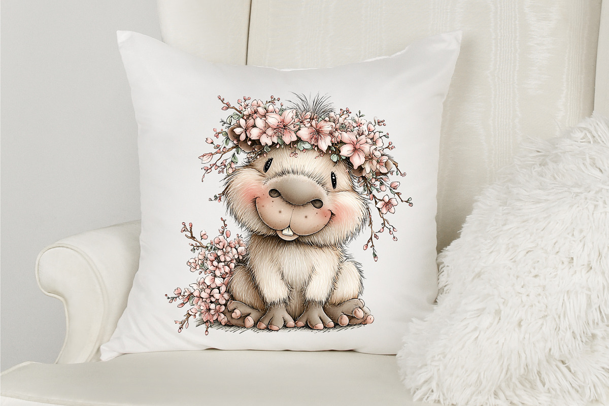 Whimsical Summer Capybara Clipart, an Illustration by designcity5 (Photo 4 of 5)