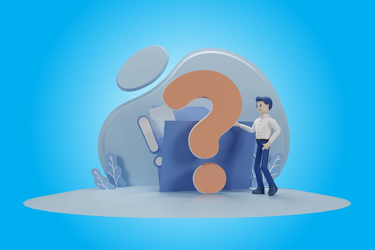 FAQ concept 3d illustration, a Characters & Person 3D Model by alwie99d