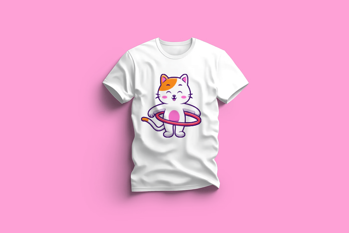Cute Cat Playing Hulahoop Cartoon, an Animal Illustration by Artstorystudio (Photo 3 of 3)