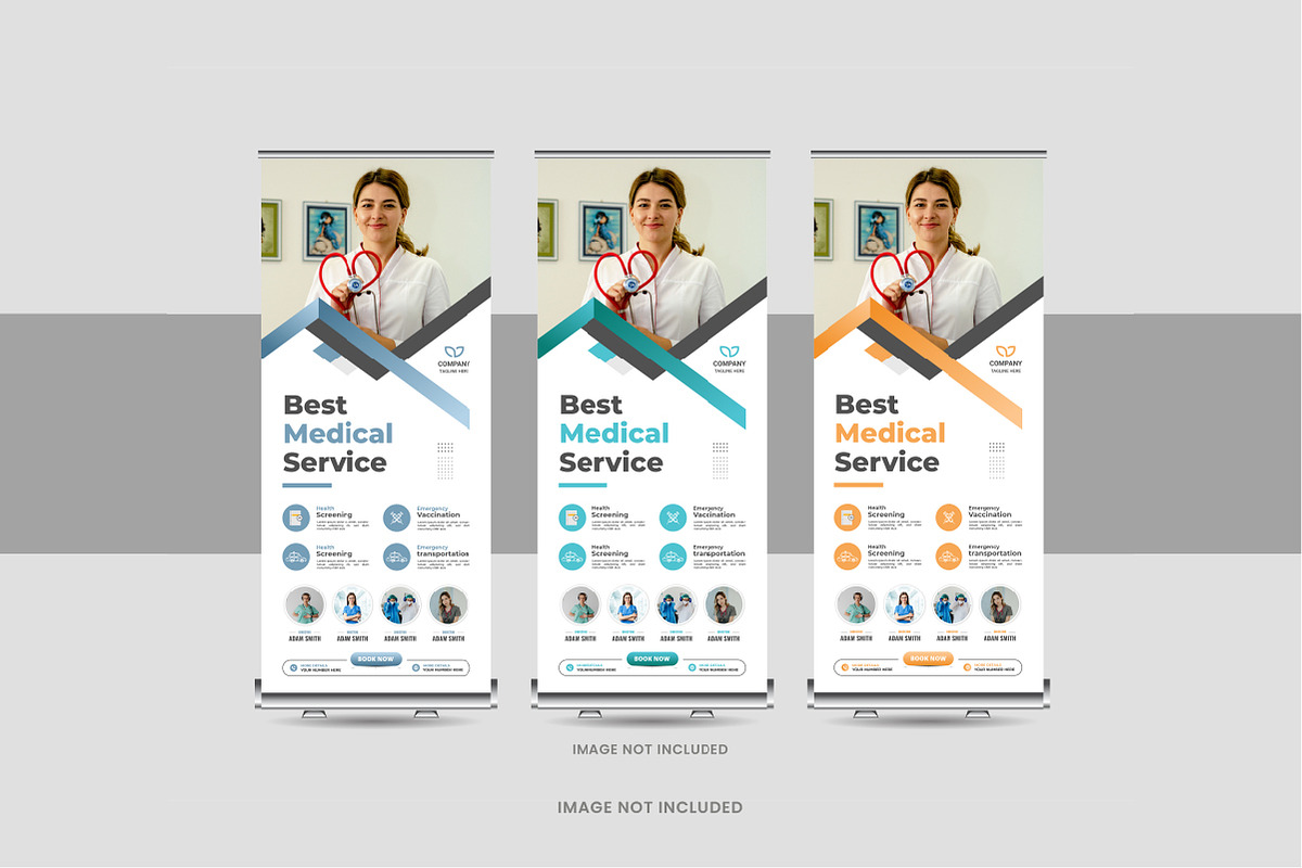 Medical, hospital roll up banner set, a Card Template by Pavel_design (Photo 6 of 11)