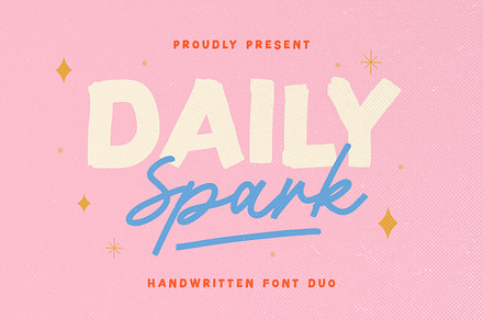 Daily Spark - Handwritten Font Duo, a Script Font by Sarid Ezra