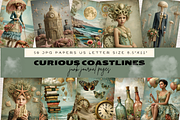 SURREAL RETRO BEACH JUNK JOURNAL, a Decorative Illustration by Daring Digies (Thumbnail 1 of 8)