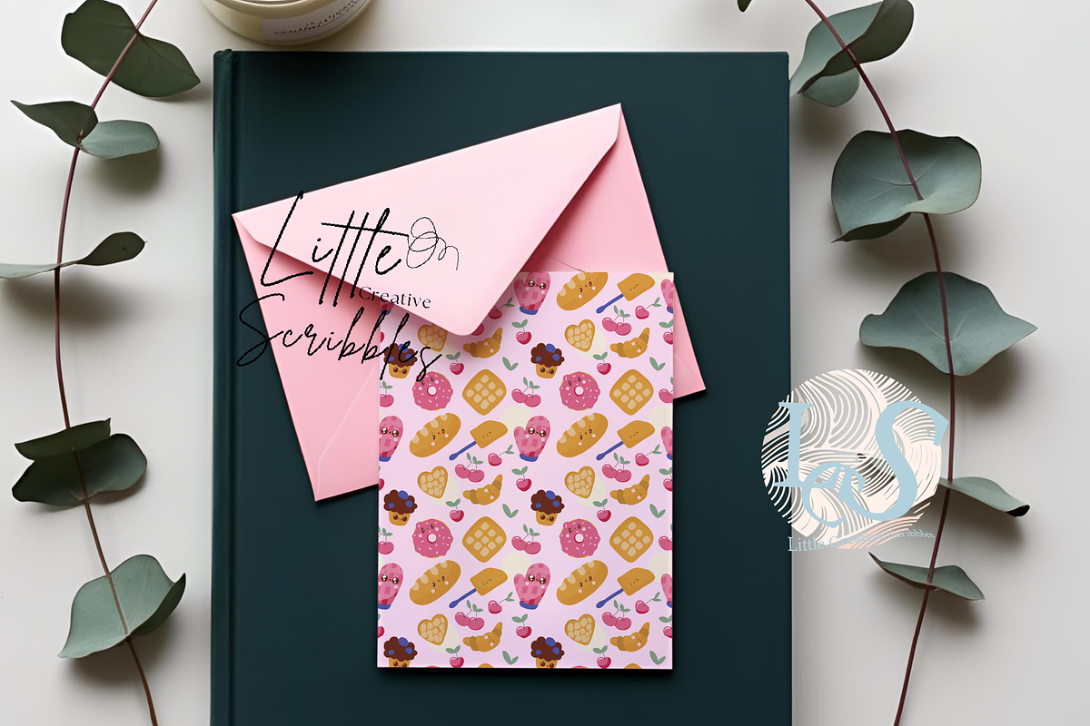 Sweet Cherry Bakery Kawaii Pattern, a Pattern Graphic by Little Creative Scribbles (Photo 4 of 6)